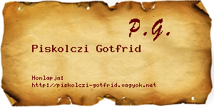 Piskolczi Gotfrid névjegykártya